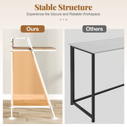 2 Tier Computer Desk PC Laptop Table Study Writing Home Office Workstation New, Natural Writing Desks at Gallery Canada