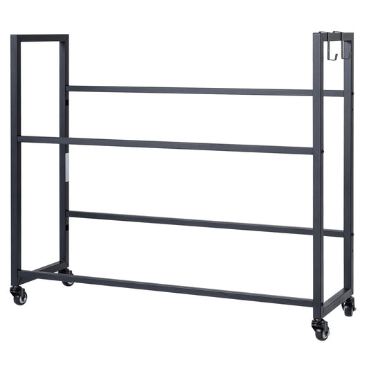 2-Tier Drink Crate Rack, 4 Universal Wheels, Black Kitchen Organization Black at Gallery Canada