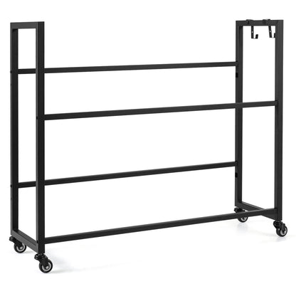 2-Tier Drink Crate Rack, 4 Universal Wheels, Black Kitchen Organization at Gallery Canada
