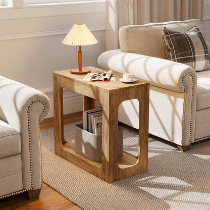 2-Tier End Table With Storage Shelf, Oak End & Side Tables at Gallery Canada