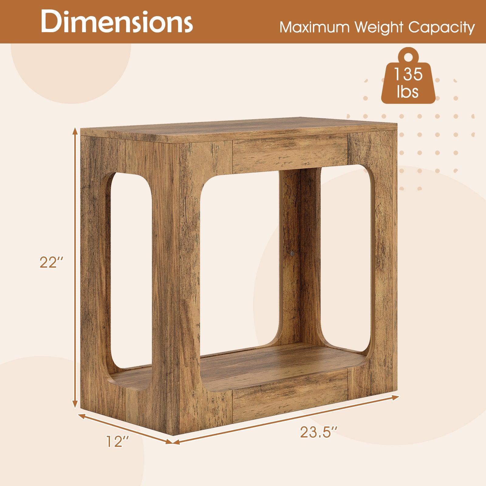 2-Tier End Table With Storage Shelf, Oak End & Side Tables at Gallery Canada