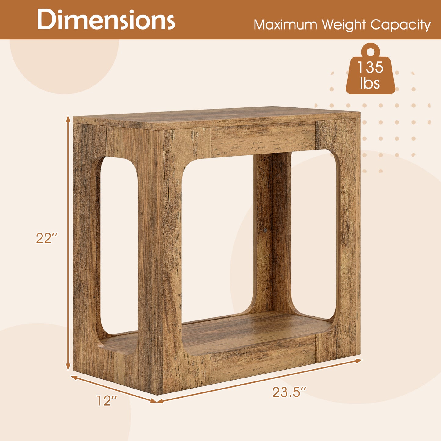 2-Tier End Table With Storage Shelf, Oak End & Side Tables at Gallery Canada