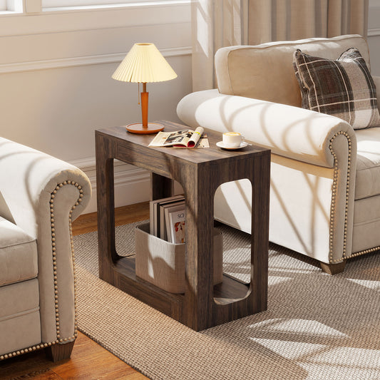 2-Tier End Table With Storage Shelf, Walnut End & Side Tables Walnut at Gallery Canada