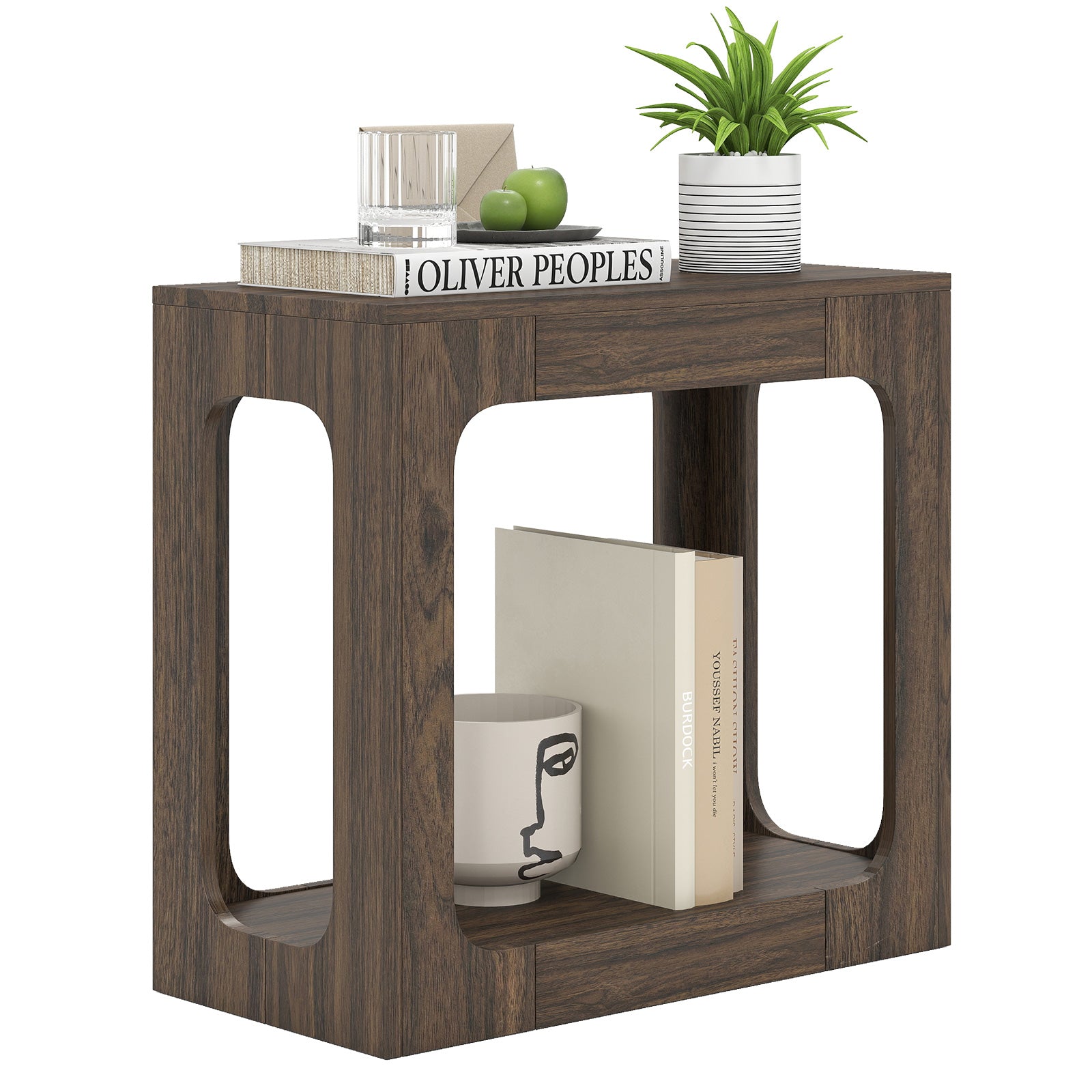 2-Tier End Table With Storage Shelf, Walnut End & Side Tables at Gallery Canada