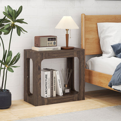 2-Tier End Table With Storage Shelf, Walnut End & Side Tables at Gallery Canada