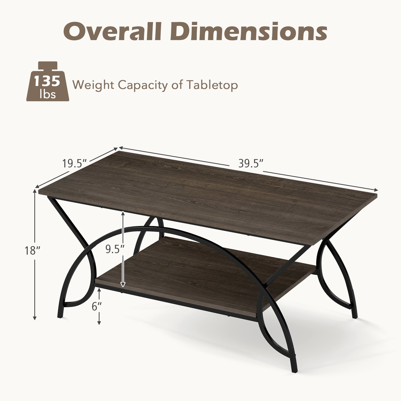 2-Tier Faux Marble Coffee Table with Marble Top and Metal Frame, Oak Coffee Tables at Gallery Canada