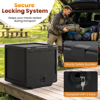 2 Tier Insulated Food Pan Carrier Food Warmer with Removable Tray and Box Food Warmers & Burners at Gallery Canada