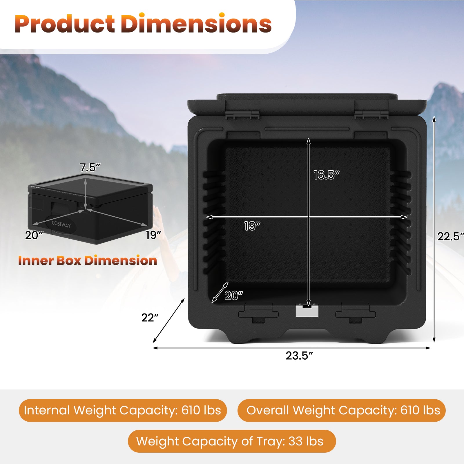 2 Tier Insulated Food Pan Carrier Food Warmer with Removable Tray and Box Food Warmers & Burners at Gallery Canada