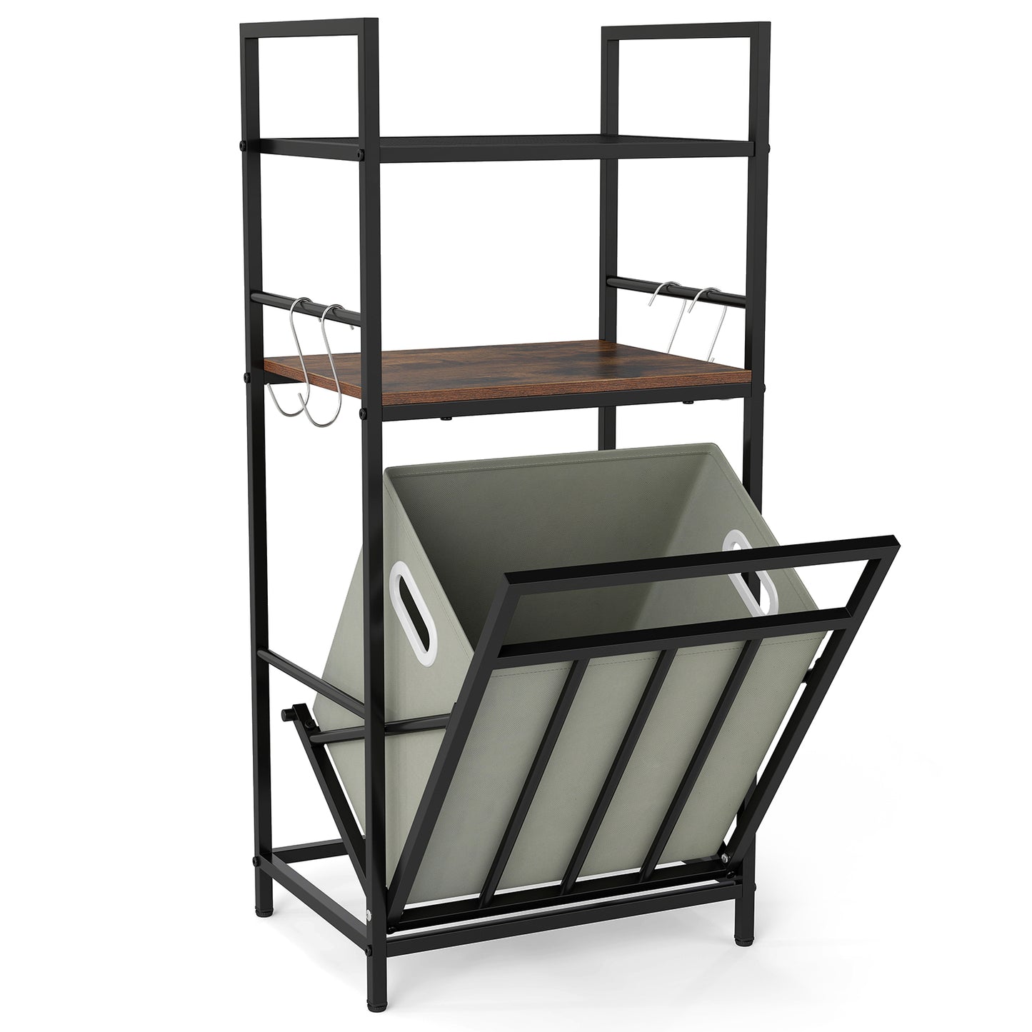 2-Tier Laundry Hamper, Tilt-Out Basket, Black Laundry Baskets at Gallery Canada