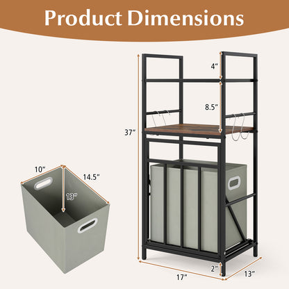 2-Tier Laundry Hamper, Tilt-Out Basket, Black Laundry Baskets at Gallery Canada