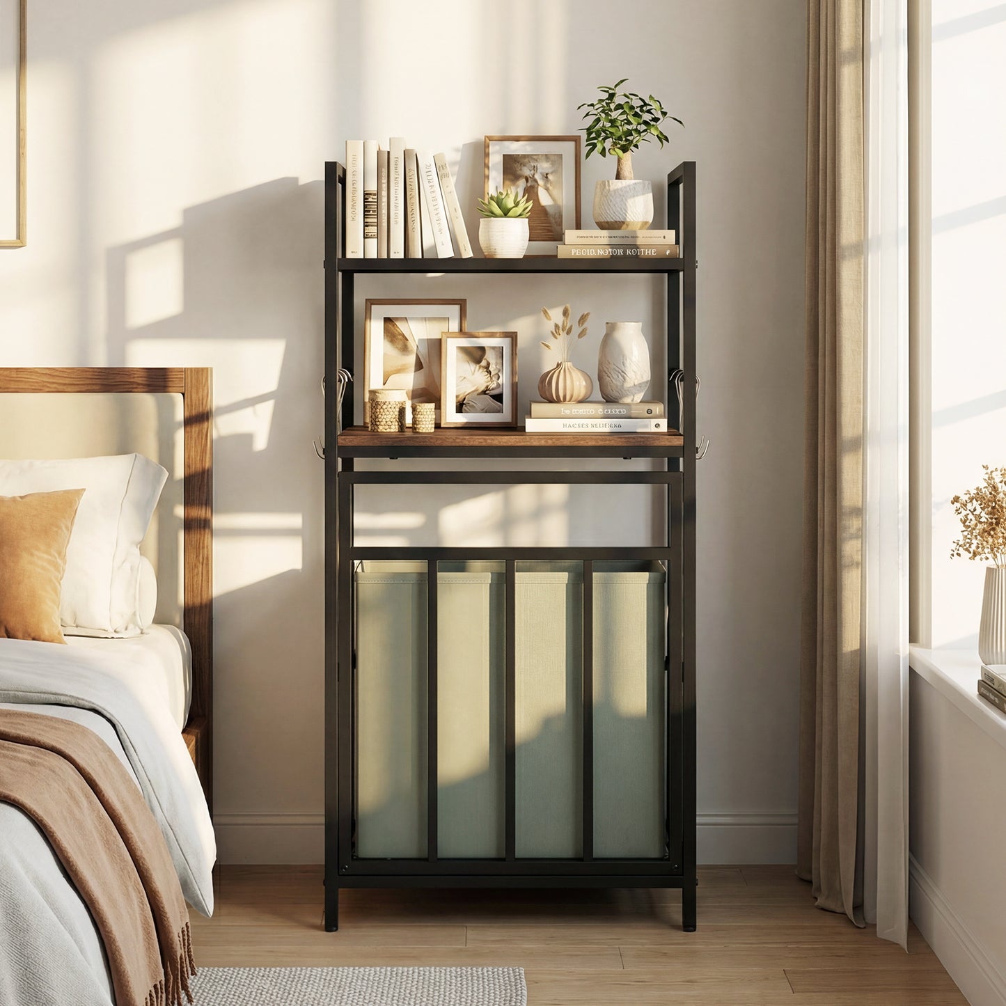 2-Tier Laundry Hamper, Tilt-Out Basket, Black Laundry Baskets at Gallery Canada