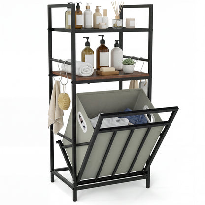 2-Tier Laundry Hamper, Tilt-Out Basket, Black Laundry Baskets at Gallery Canada