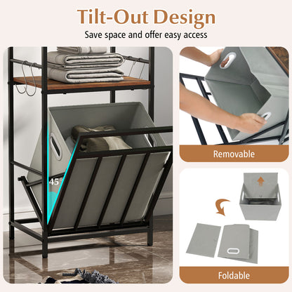 2-Tier Laundry Hamper, Tilt-Out Basket, Black Laundry Baskets at Gallery Canada