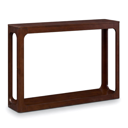 2-Tier Wood Console Table, Storage Shelf, Brown
