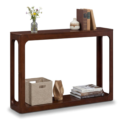 2-Tier Wood Console Table, Storage Shelf, Brown Console Tables at Gallery Canada