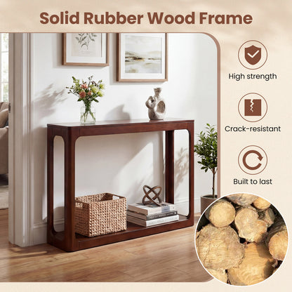 2-Tier Wood Console Table, Storage Shelf, Brown Console Tables at Gallery Canada