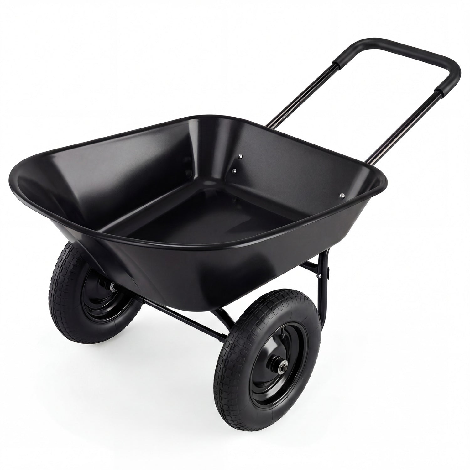 Heavy-Duty 2 Tire Wheelbarrow Garden Cart, Black Garden Carts at Gallery Canada