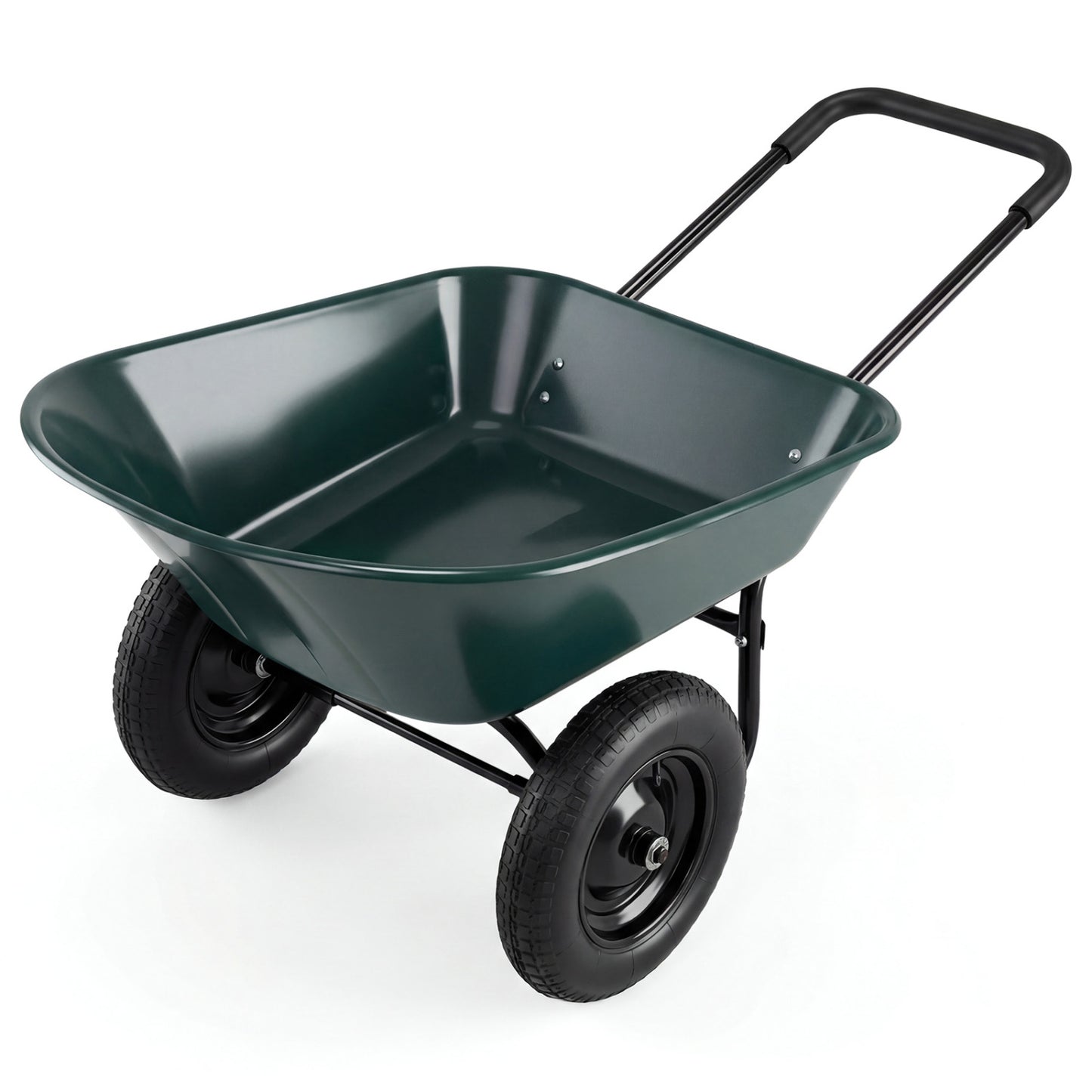 2 Tire Wheelbarrow Garden Cart, Heavy Duty Dolly Utility Cart, Green Garden Carts Green at Gallery Canada