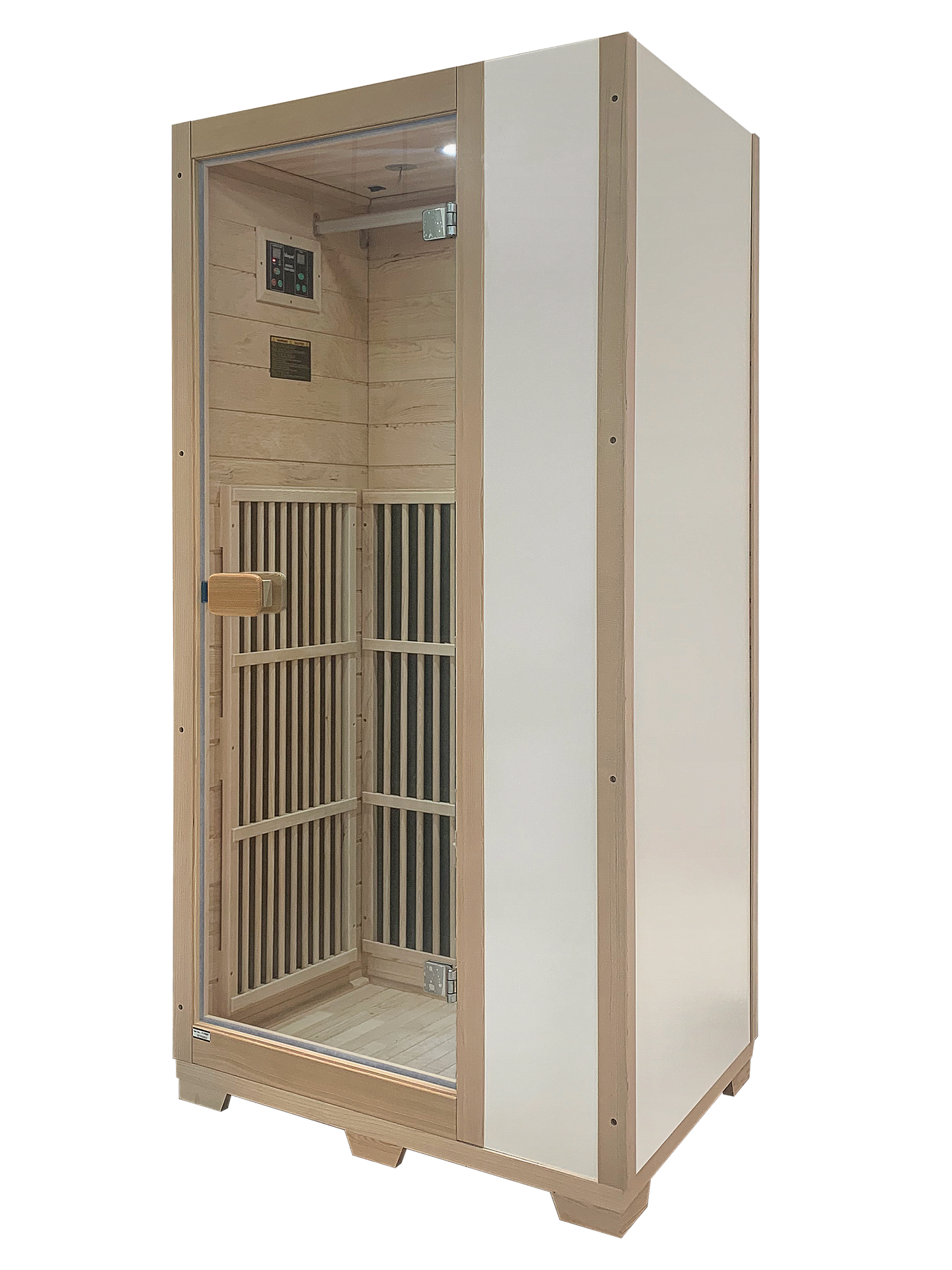 Vienna | Far Infrared Sauna | Canadian Hemlock Very Low EMF | 72.8"H x 35.4"W x 25.6"D | 1 Person Saunas at Gallery Canada