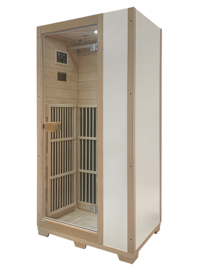 Vienna | Far Infrared Sauna | Canadian Hemlock Very Low EMF | 72.8"H x 35.4"W x 25.6"D | 1 Person Saunas at Gallery Canada