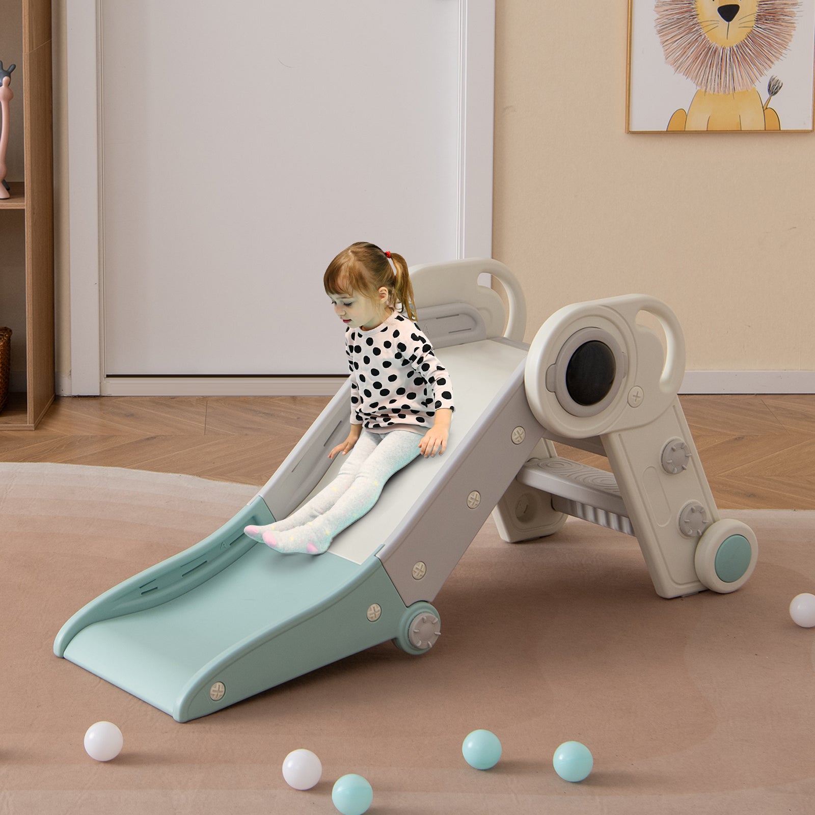 2 In 1 Baby Slide With Climber, 18+ Months, Blue Climbers & Slides at Gallery Canada
