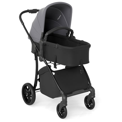 2-in-1 Baby Stroller with Bassinet Mode and Reversible Seat, Gray Baby Strollers at Gallery Canada