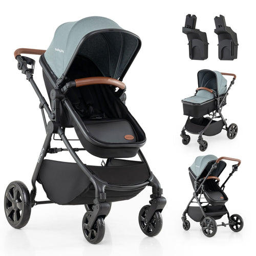 2-In-1 Convertible Baby Stroller, Turquoise