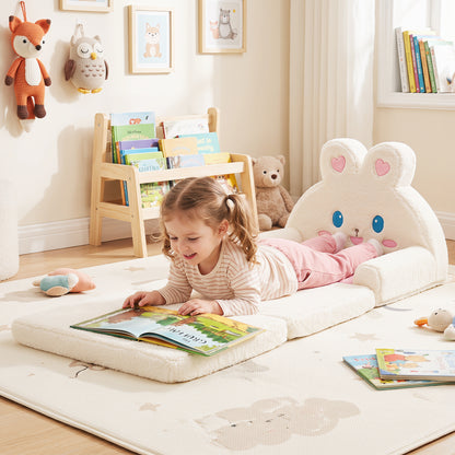 Convertible Kids Sofa Lounger, Bunny Pattern, Pink Kids Chairs & Seating at Gallery Canada