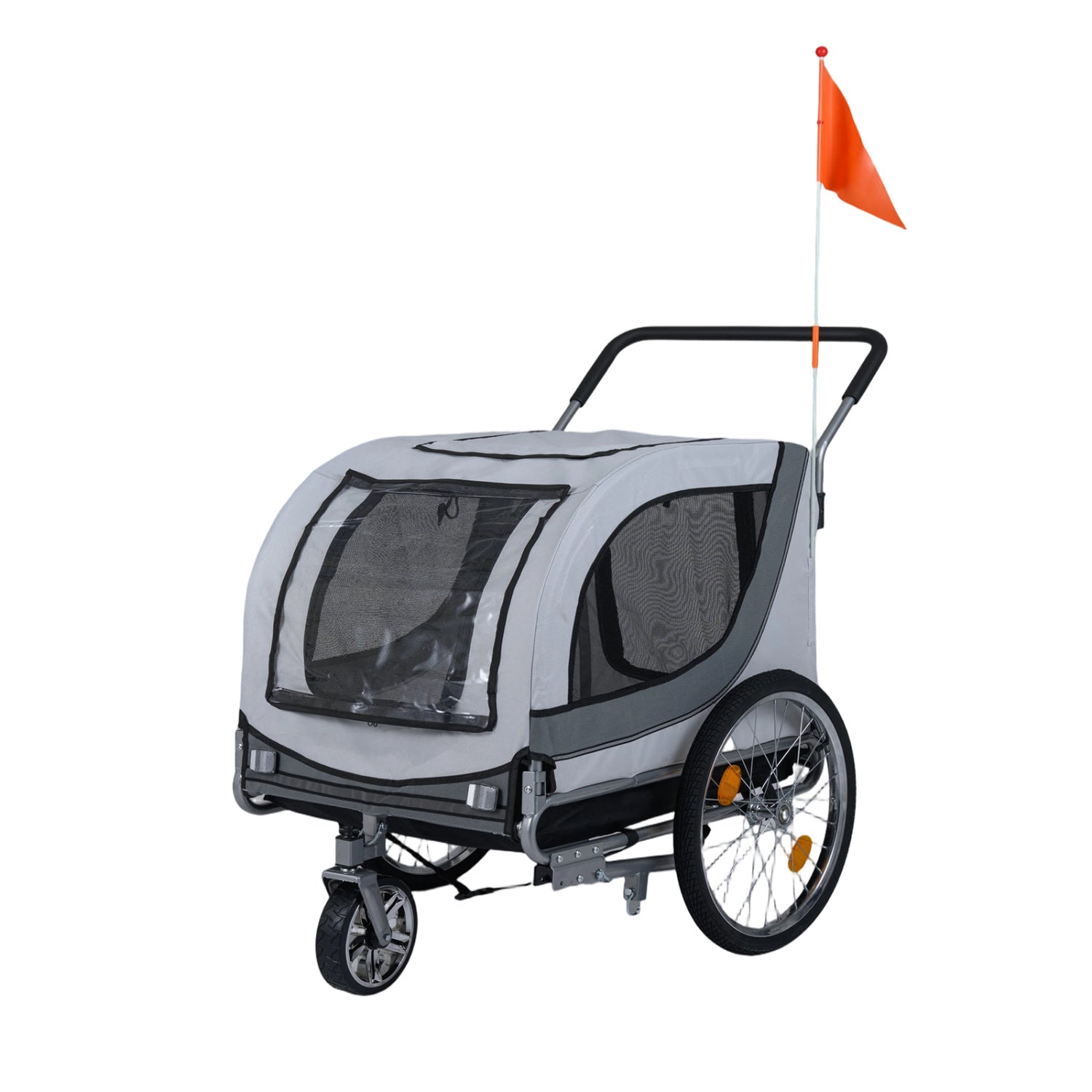 2-In-1 Dog Bike Trailer, Universal Bicycle Coupler, White Dog Supplies at Gallery Canada