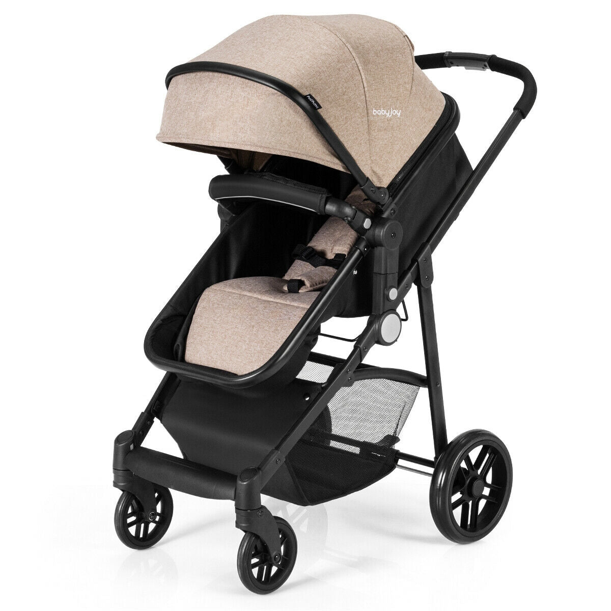 2 in 1 Foldable Pushchair Newborn Infant Baby Stroller, Coffee Baby Strollers at Gallery Canada