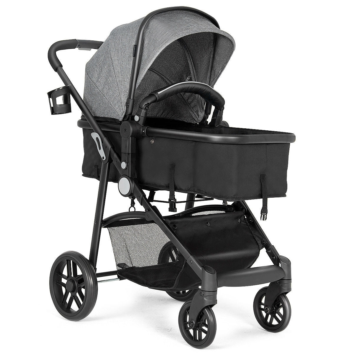 2 in 1 Foldable Pushchair Newborn Infant Baby Stroller, Gray Baby Strollers at Gallery Canada