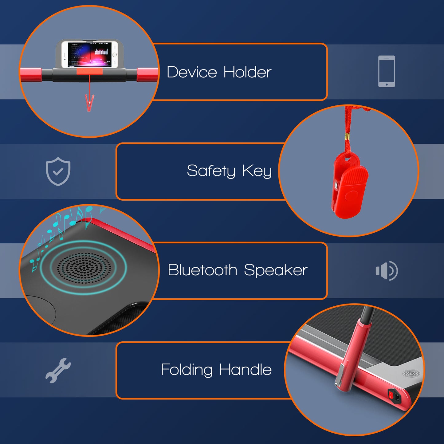 2-in-1 Folding Treadmill with Remote Control and LED Display, Red Treadmills at Gallery Canada