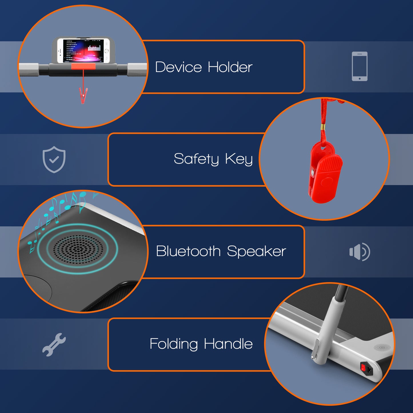 2-in-1 Folding Treadmill with Remote Control and LED Display, Silver Treadmills at Gallery Canada