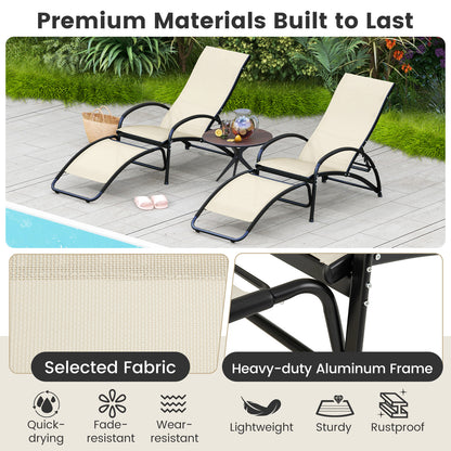 2-In-1 Outdoor Rocking Chair, 4-Position Adjustable Backrest, Beige Patio Rocking Chairs & Gliders at Gallery Canada