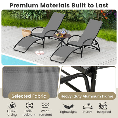 2-In-1 Outdoor Rocking Chair, 4-Position Adjustable Backrest, Gray Patio Rocking Chairs & Gliders at Gallery Canada