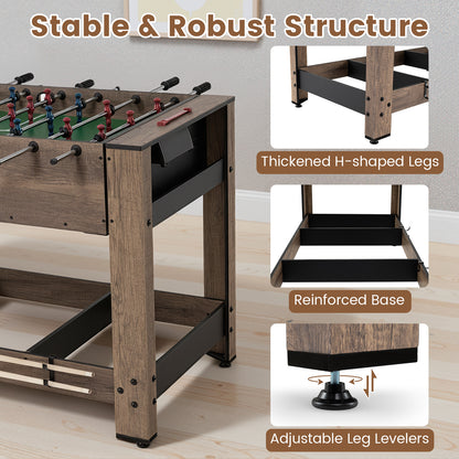 2-in-1 Swivel Foosball and Pool Combo Game Table , Natural Game Room at Gallery Canada