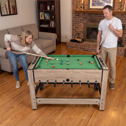 2-in-1 Swivel Game Table for Teens Adults, Brown Game Room at Gallery Canada