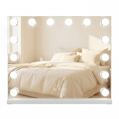 Vanity Mirror With 14 Dimmable LED Bulbs, Silver Wall Mirrors at Gallery Canada