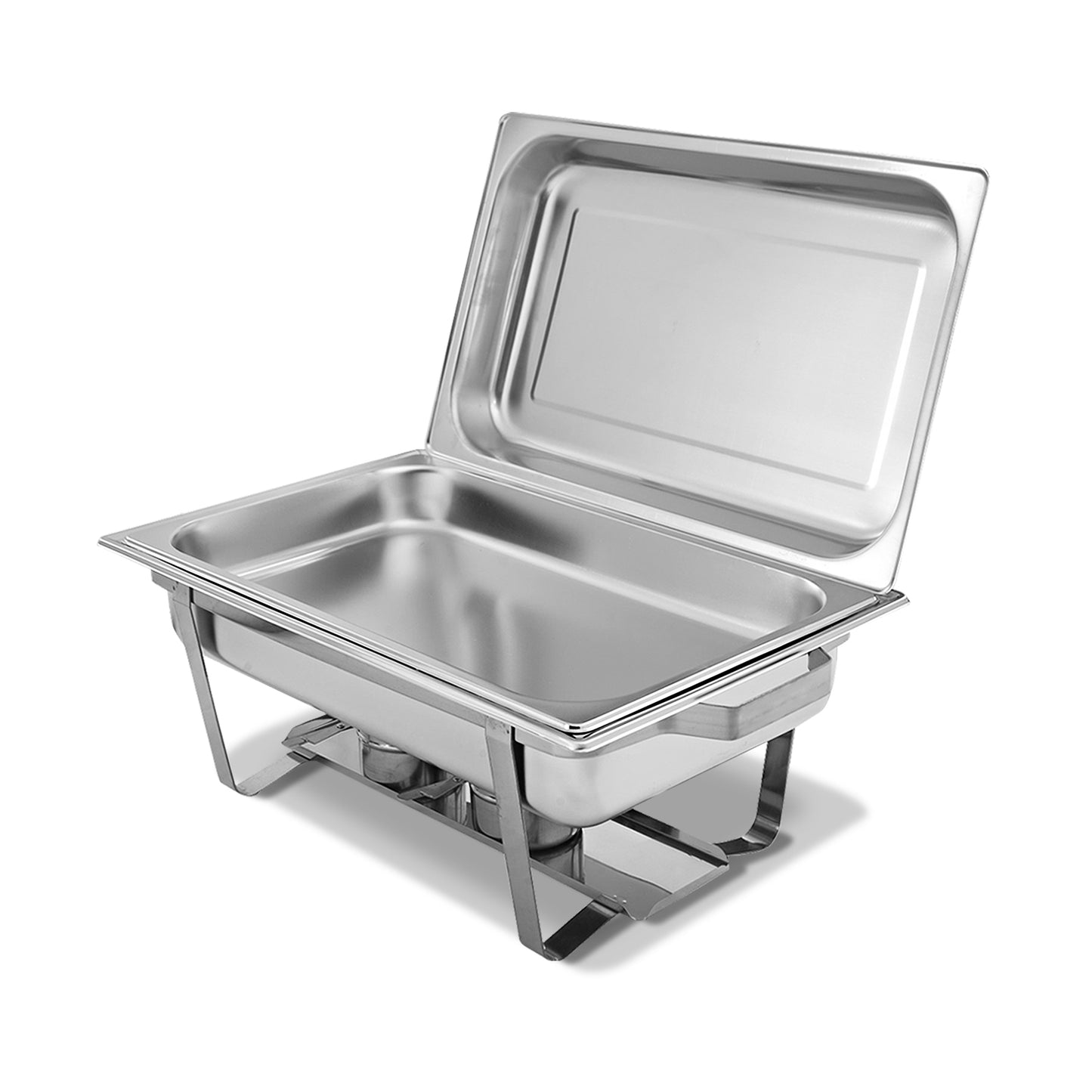 2 Pack 9 Quart Stainless Steel Rectangular Chafer, Silver Food Warmers & Burners at Gallery Canada