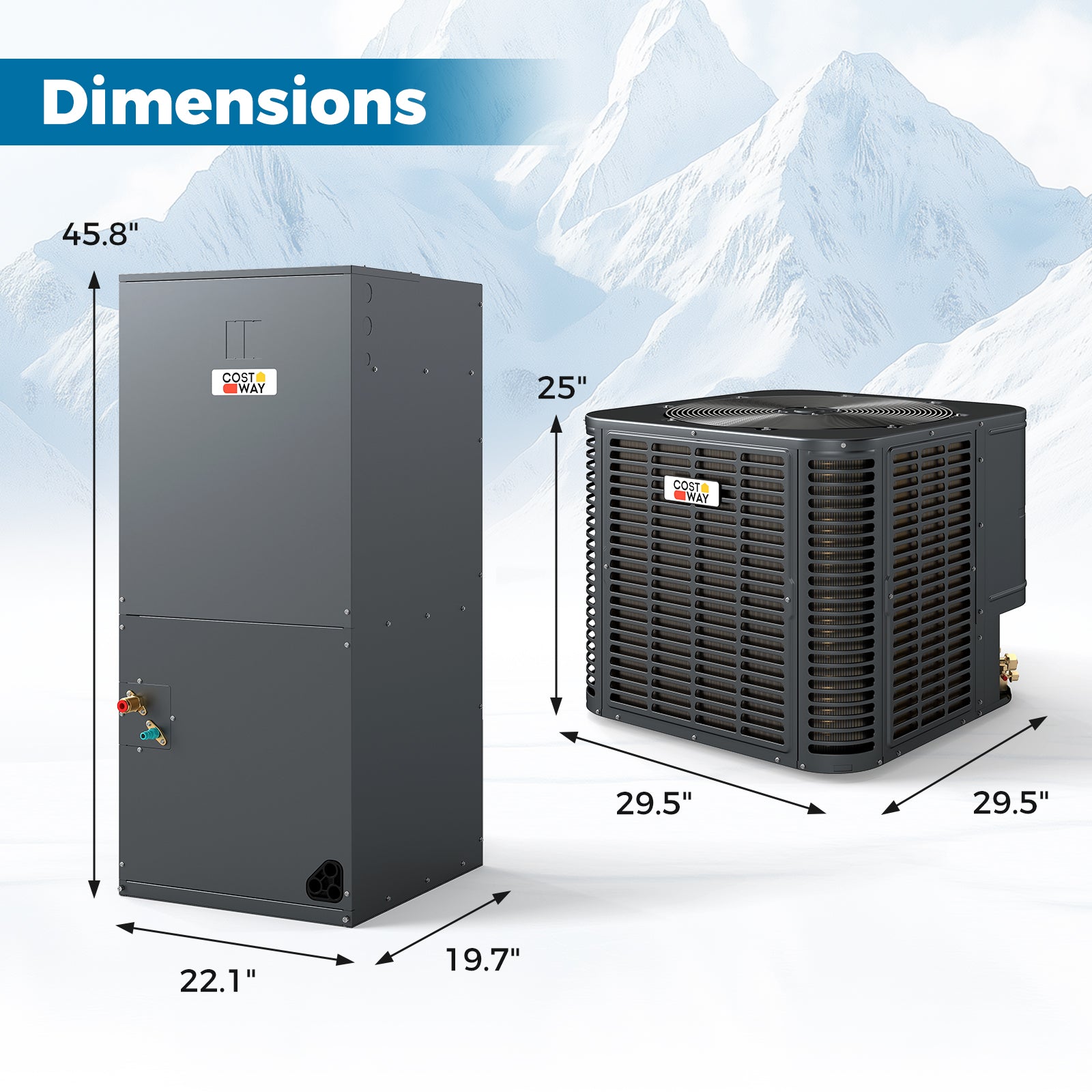 2 to 3 Ton 18.6-20 SEER2 Central Air Conditioner with Variable Speed, Gray Mini Split Air Conditioners at Gallery Canada