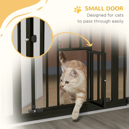 36" Indoor Dog Gate for Doorways, House, Stairs, Black Houses, Kennels & Pens at Gallery Canada