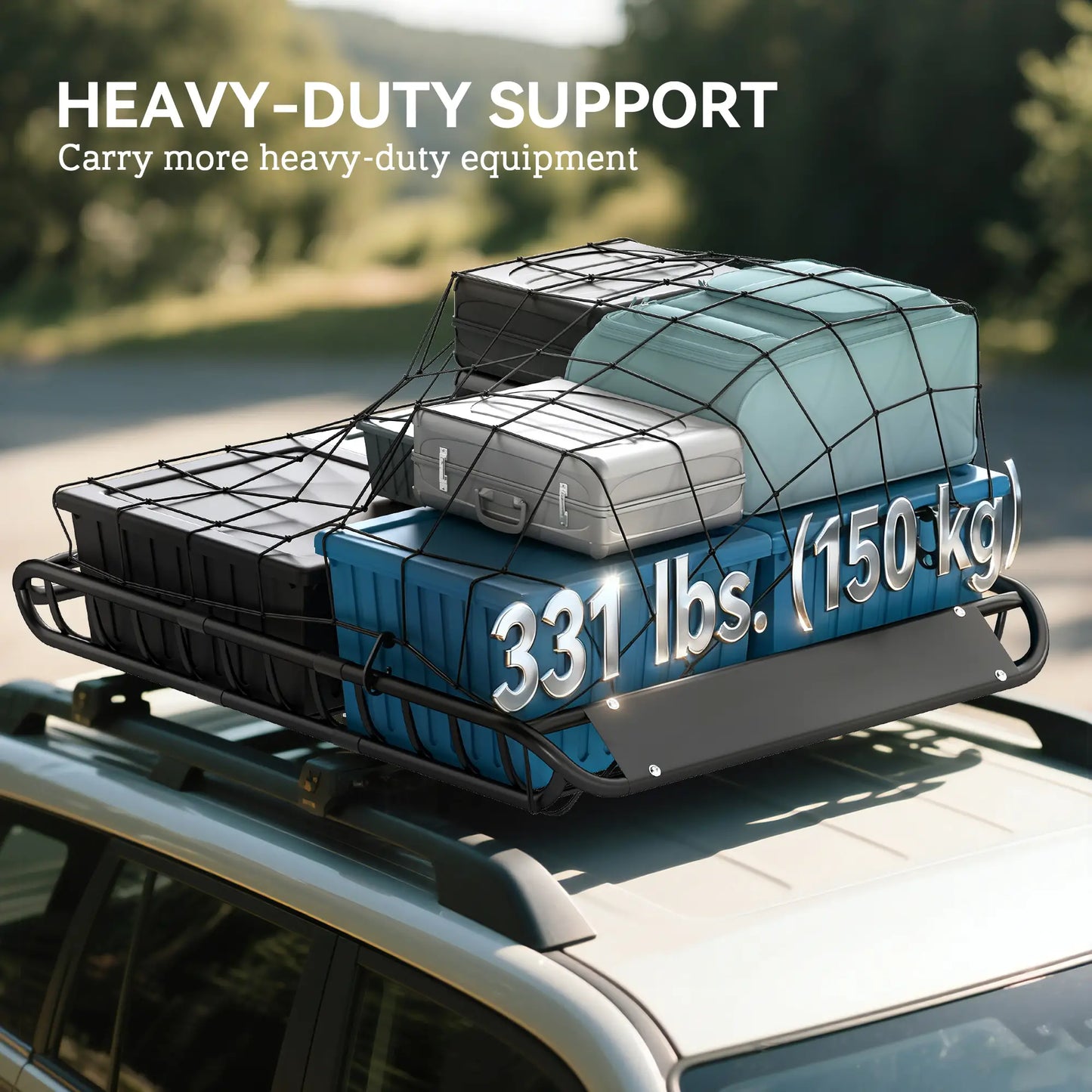 Heavy Duty Roof Rack Cargo Basket, 46" x 36" x 4.5", 330LBS Capacity Automotive at Gallery Canada