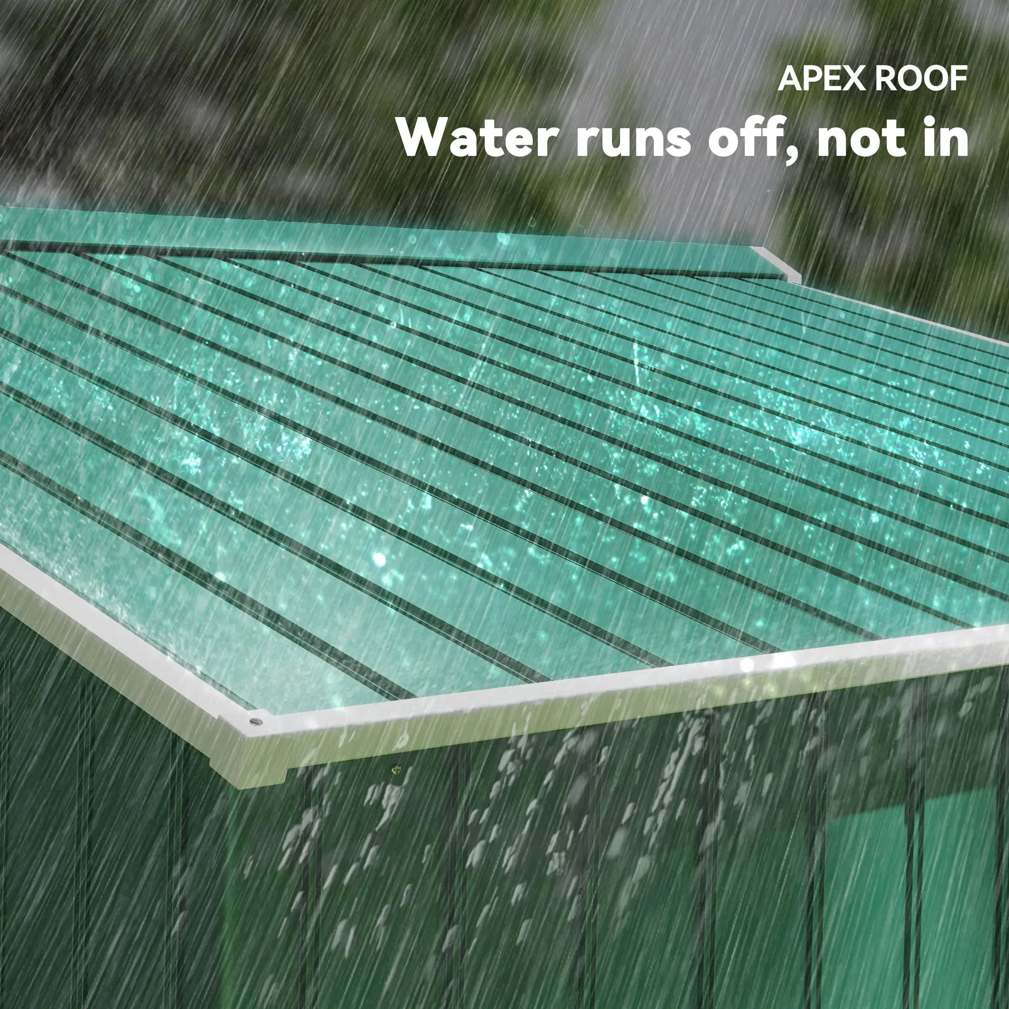 9.1' x 6.4' x 6.3' Garden Storage Shed, Foundation Kit, Metal Tool House, Double Doors, Green Sheds at Gallery Canada