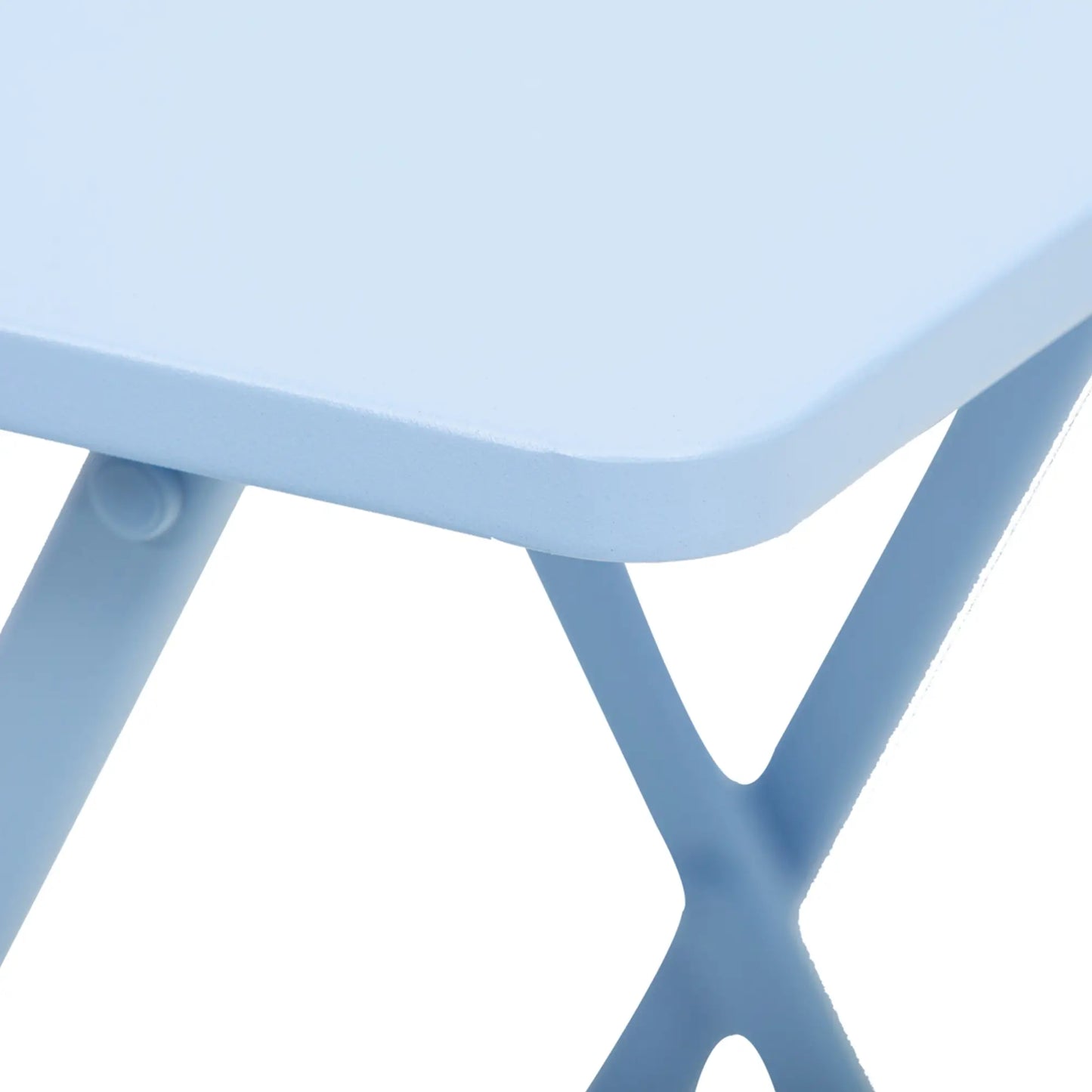 3-Piece Garden Bistro Set, Foldable Chair & Square Table, Blue Bistro Sets at Gallery Canada