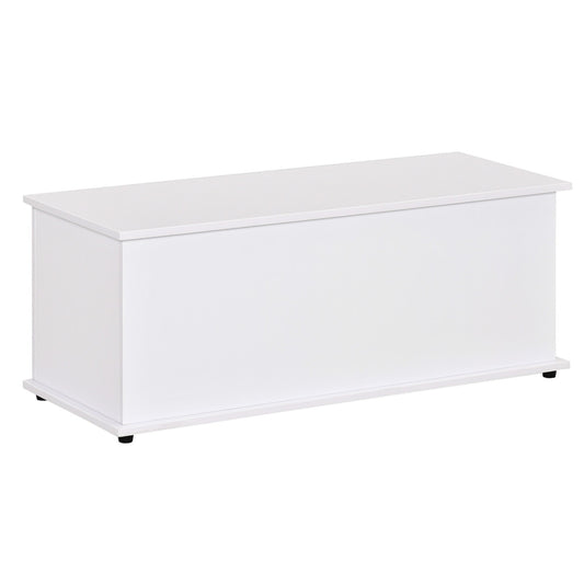 39.5" Lift Top Storage Chest with 2 Safety Hinges, Toy Box Organizer with Flip-Top Lid, Entryway Storage Bench, White - Gallery Canada