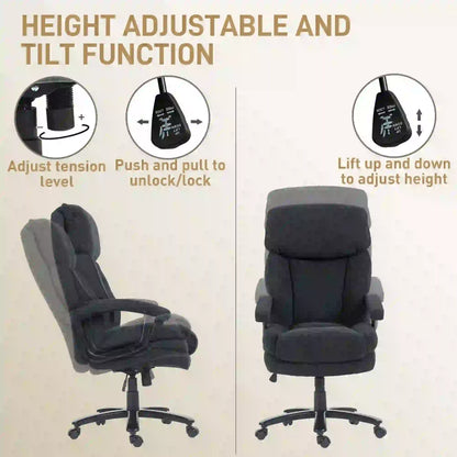Heavy Duty Executive Office Chair, 450 lbs, Black Executive & Manager Chairs at Gallery Canada