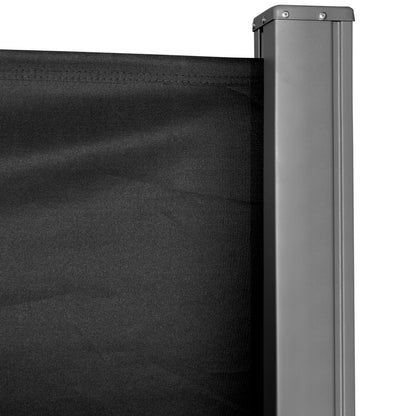 118" x 71" Outdoor Folding Privacy Screen, Retractable Side Awning, UV Wind Resistant, Black Side Awnings at Gallery Canada