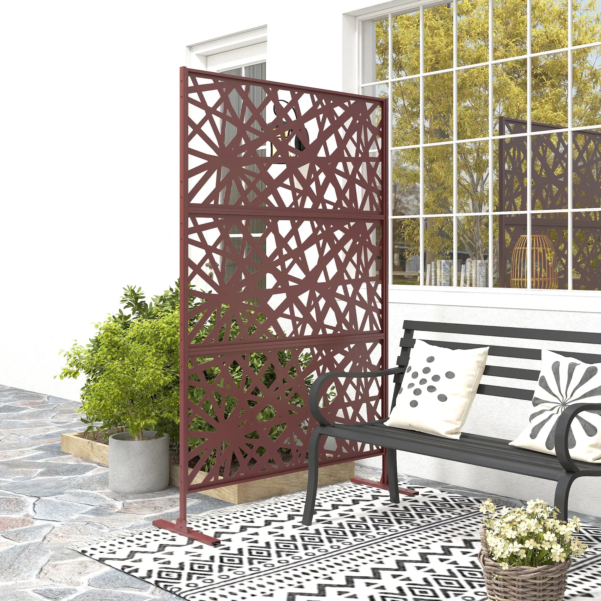 Metal Outdoor Privacy Screen, 78