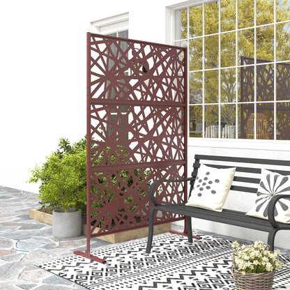 Metal Outdoor Privacy Screen, 78" x 48", Dark Brown Side Awnings at Gallery Canada