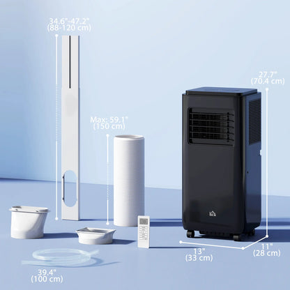 10,000 BTU Mobile Air Conditioner, 440 Sq. Ft., Dehumidifier, Fan, Black Air Conditioner at Gallery Canada